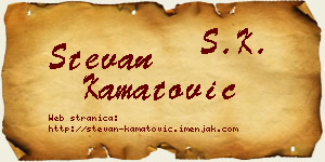 Stevan Kamatović vizit kartica